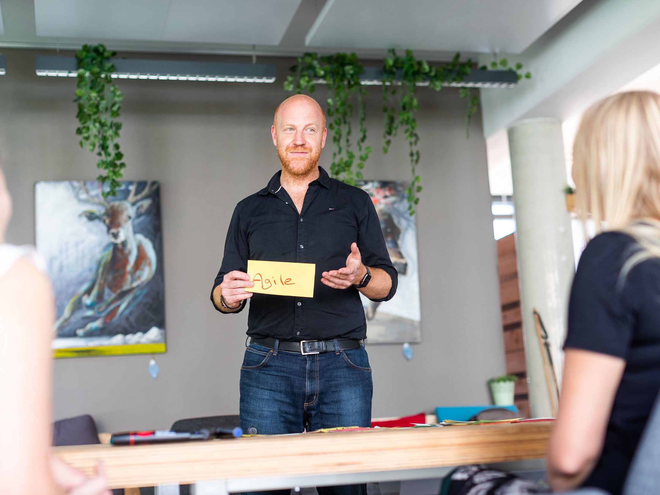 Richard Seidl as mentor in one-on-one session, focused mentoring atmosphere