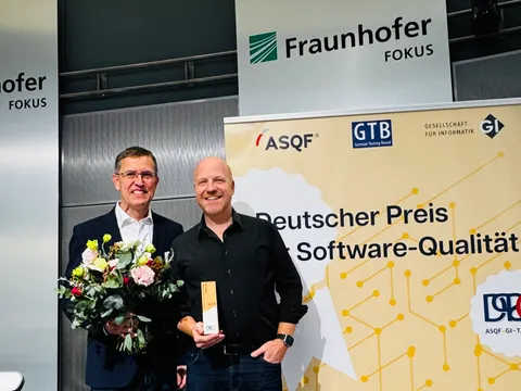 Richard Seidl bei der Verleihung des Deutschen Preises für Software-Qualität (DPSQ) 2025 bei Fraunhofer FOKUS