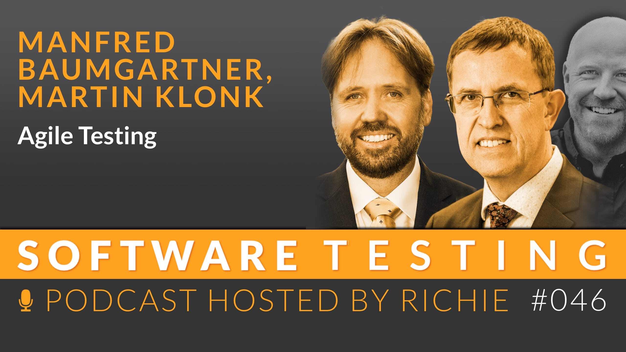 Cover zum Expertengespräch über 'Neuauflage Agile Testing' mit Manfred BaumgartnerMartin Klonk und Richard Seidl.