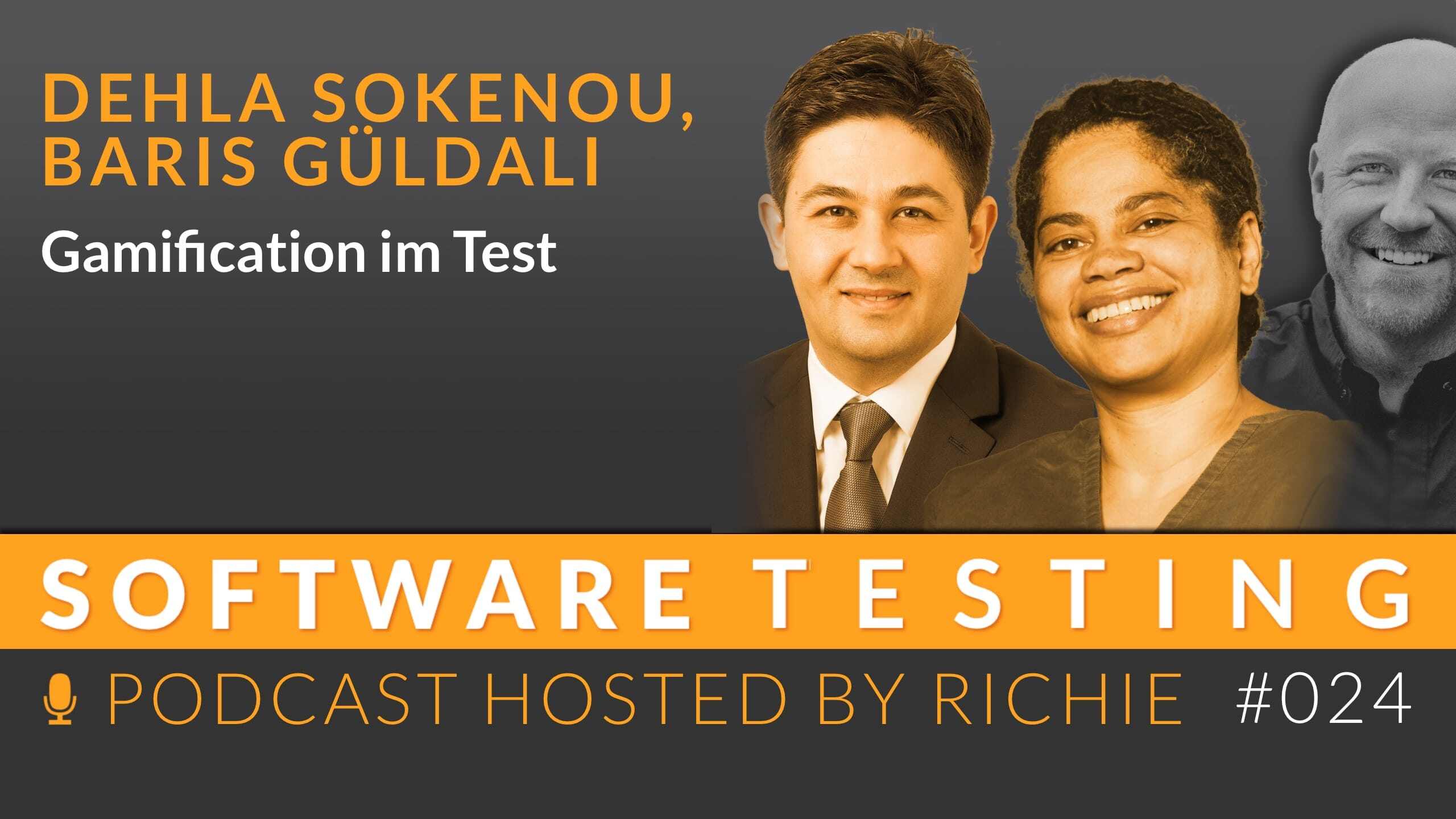 Cover zum Expertengespräch über 'Gamification im Test' mit Dehla SokenouBaris Güldali und Richard Seidl.