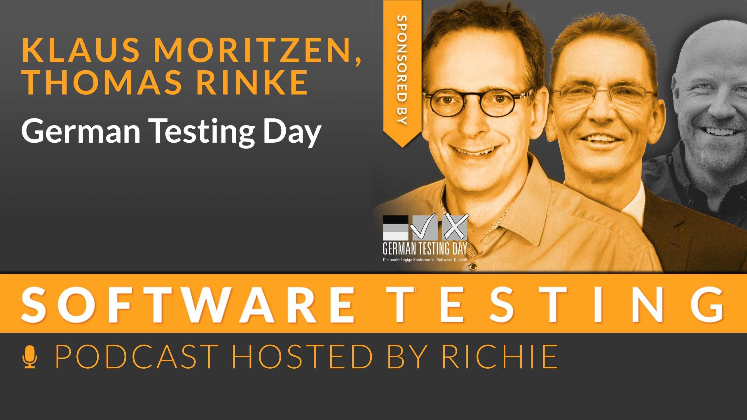 Cover zum Expertengespräch über 'German Testing Day' mit Klaus MoritzenThomas Rinke und Richard Seidl.