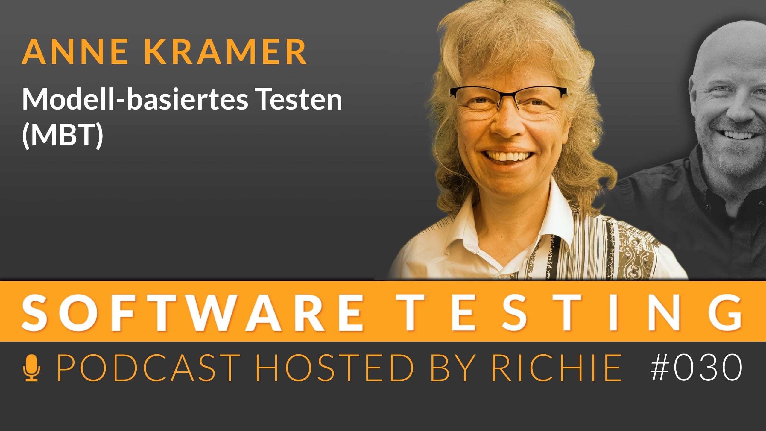 Cover zum Expertengespräch über 'Modellbasiertes Testen (MBT)' mit Anne Kramer und Richard Seidl.