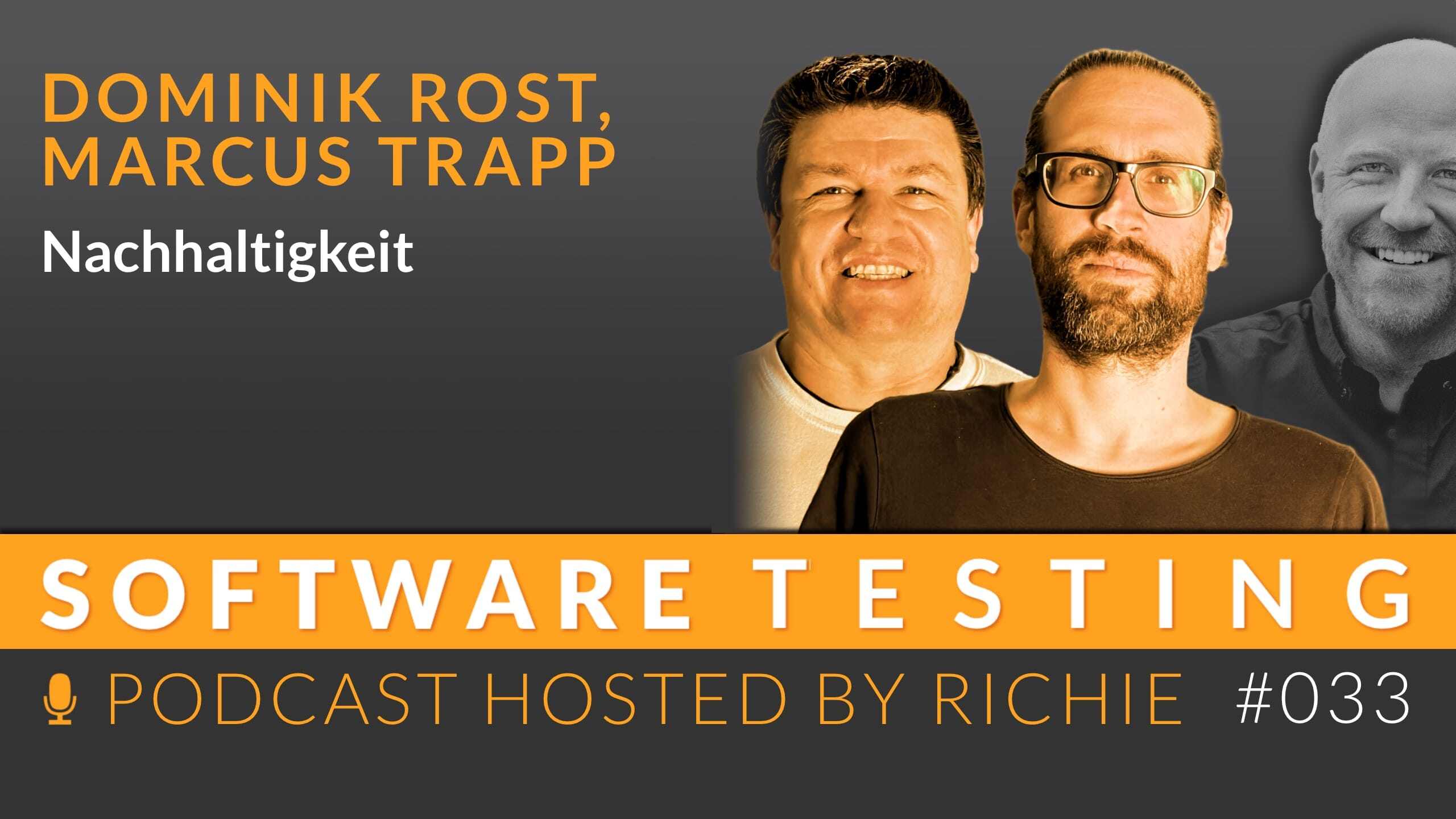 Cover zum Expertengespräch über 'Nachhaltigkeit' mit Dominik RostMarcus Trapp und Richard Seidl.