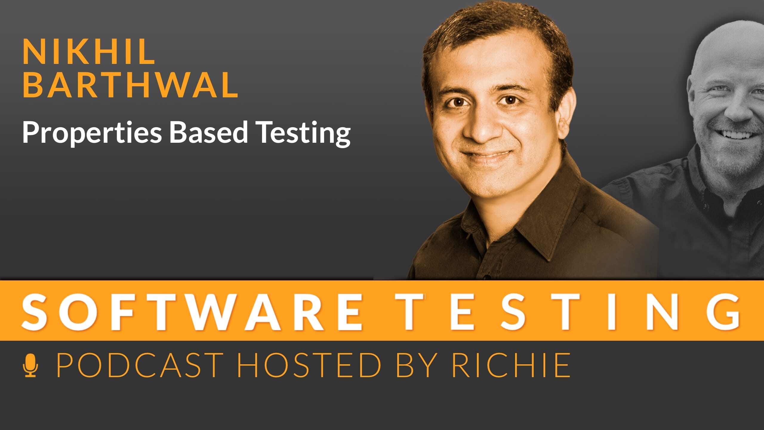 Cover zum Expertengespräch über 'Properties Based Testing' mit Nikhil Barthwal und Richard Seidl.