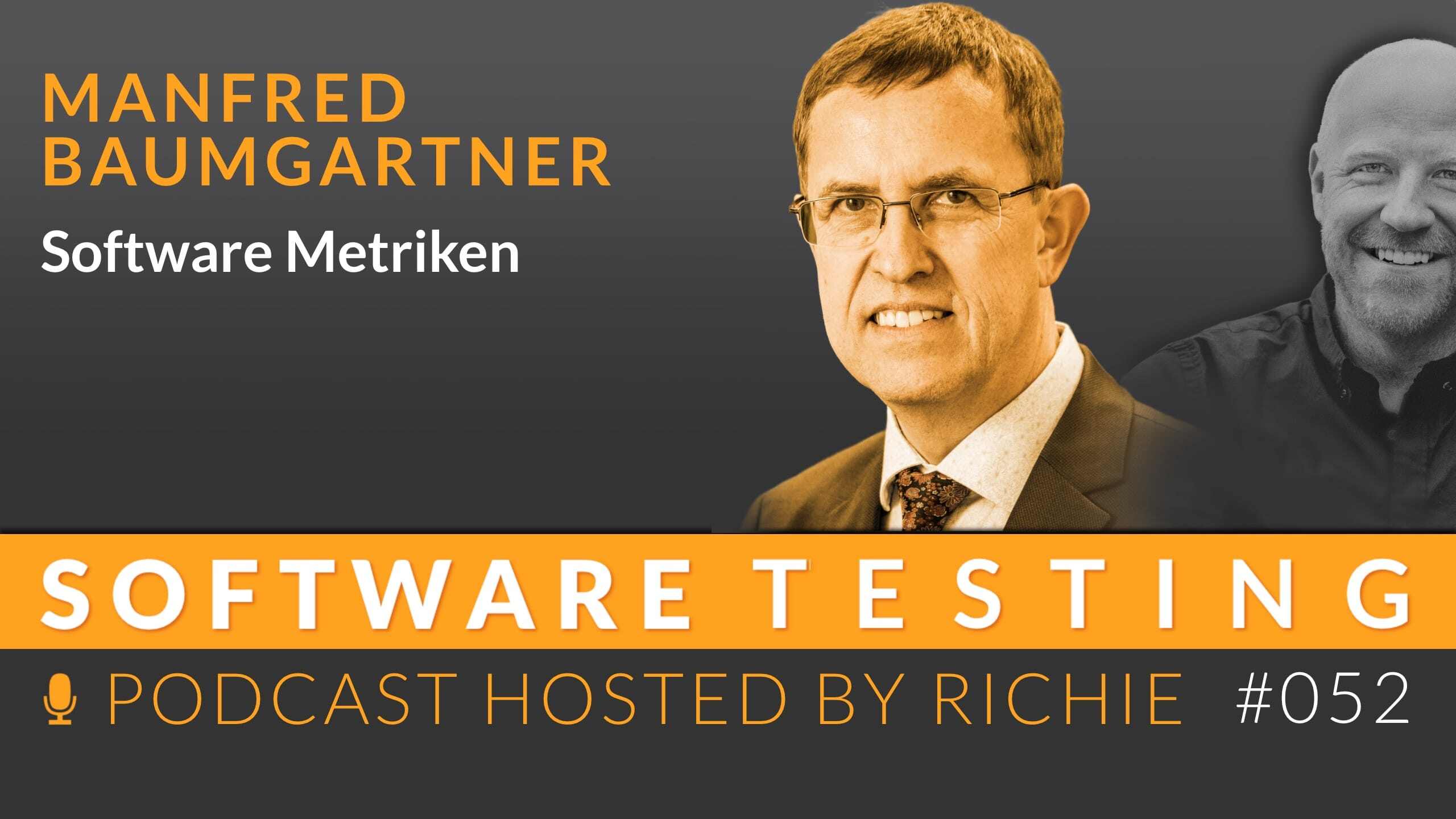 Cover zum Expertengespräch über 'Neuauflage Software Metriken' mit Manfred Baumgartner und Richard Seidl.