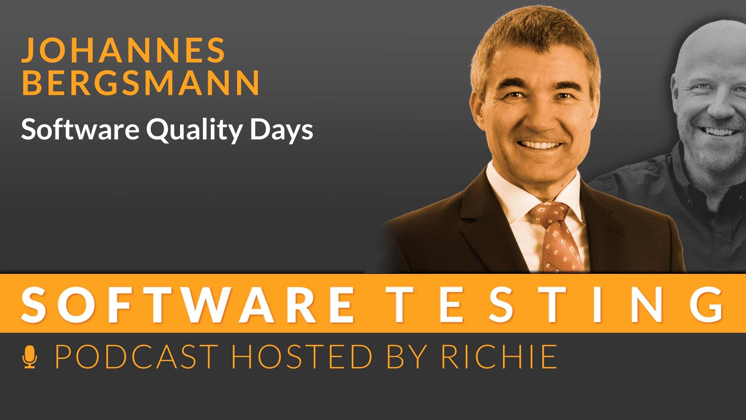 Cover zum Expertengespräch über 'Software Quality Days' mit Johannes Bergsmann und Richard Seidl.