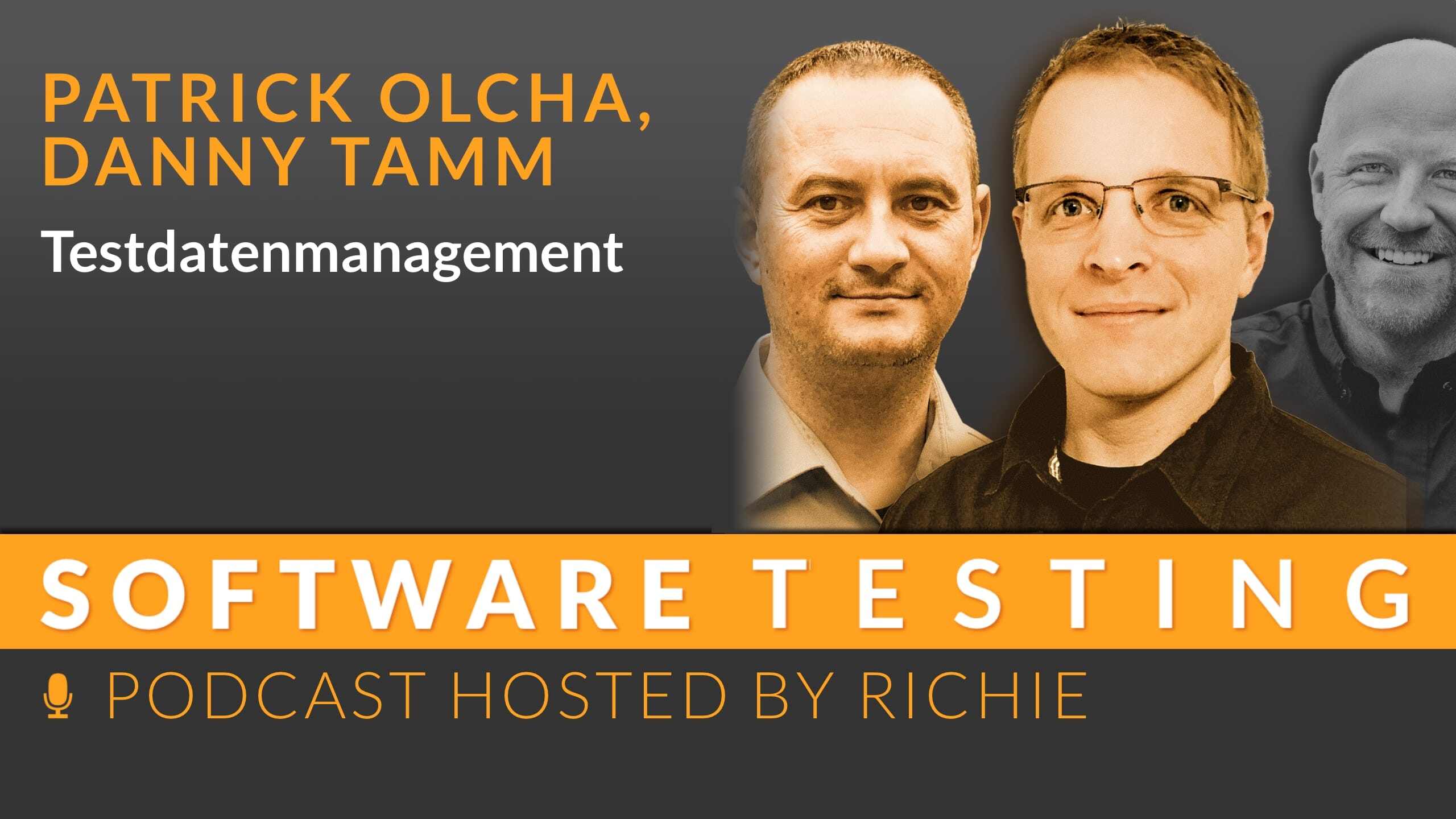 Cover zum Expertengespräch über 'Testdatenmanagement' mit Danny TammTimo Schneider und Richard Seidl.