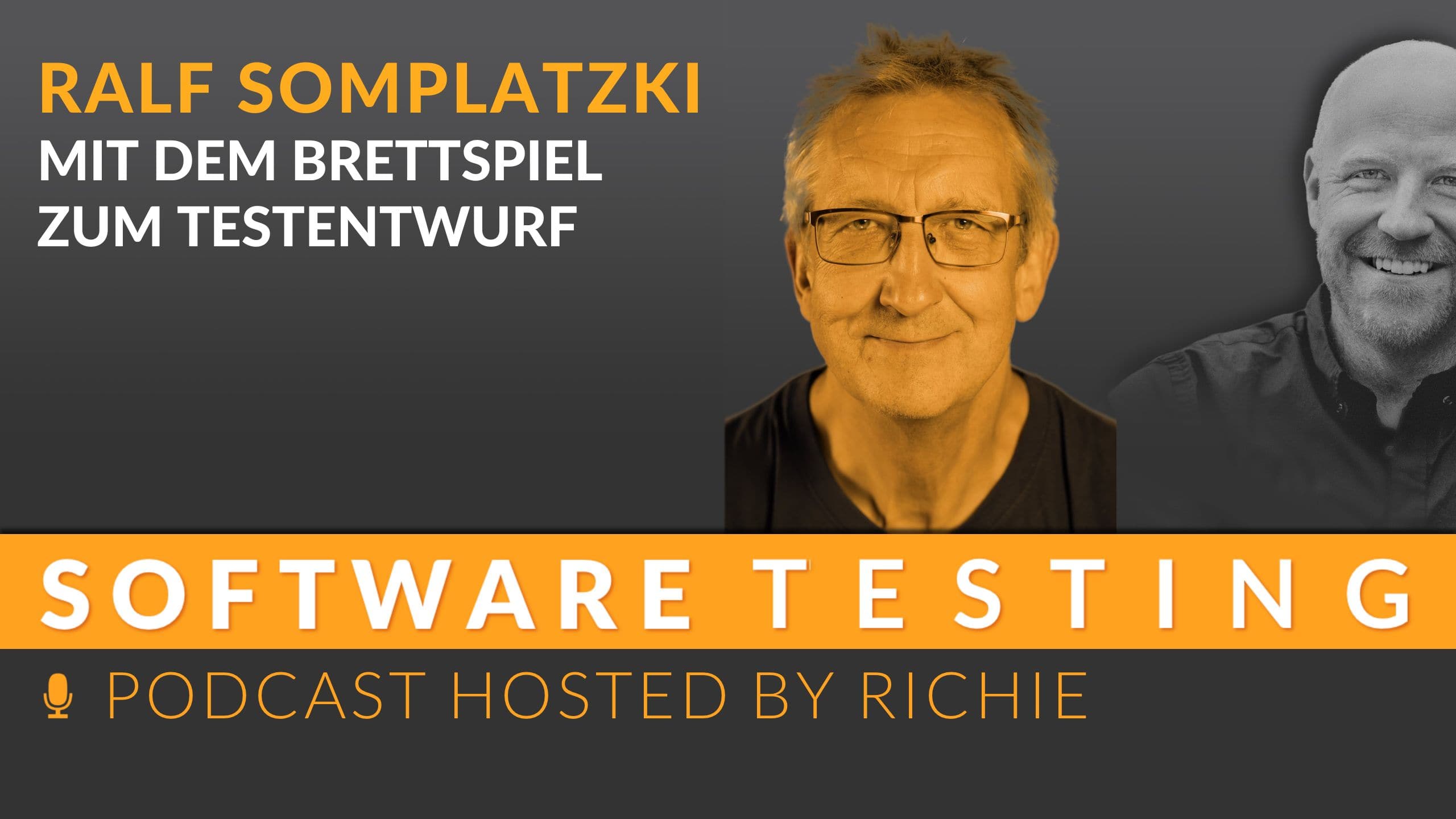 Cover zum Expertengespräch über 'Mit dem Brettspiel zum Testentwurf' mit Ralf Somplatzki und Richard Seidl.