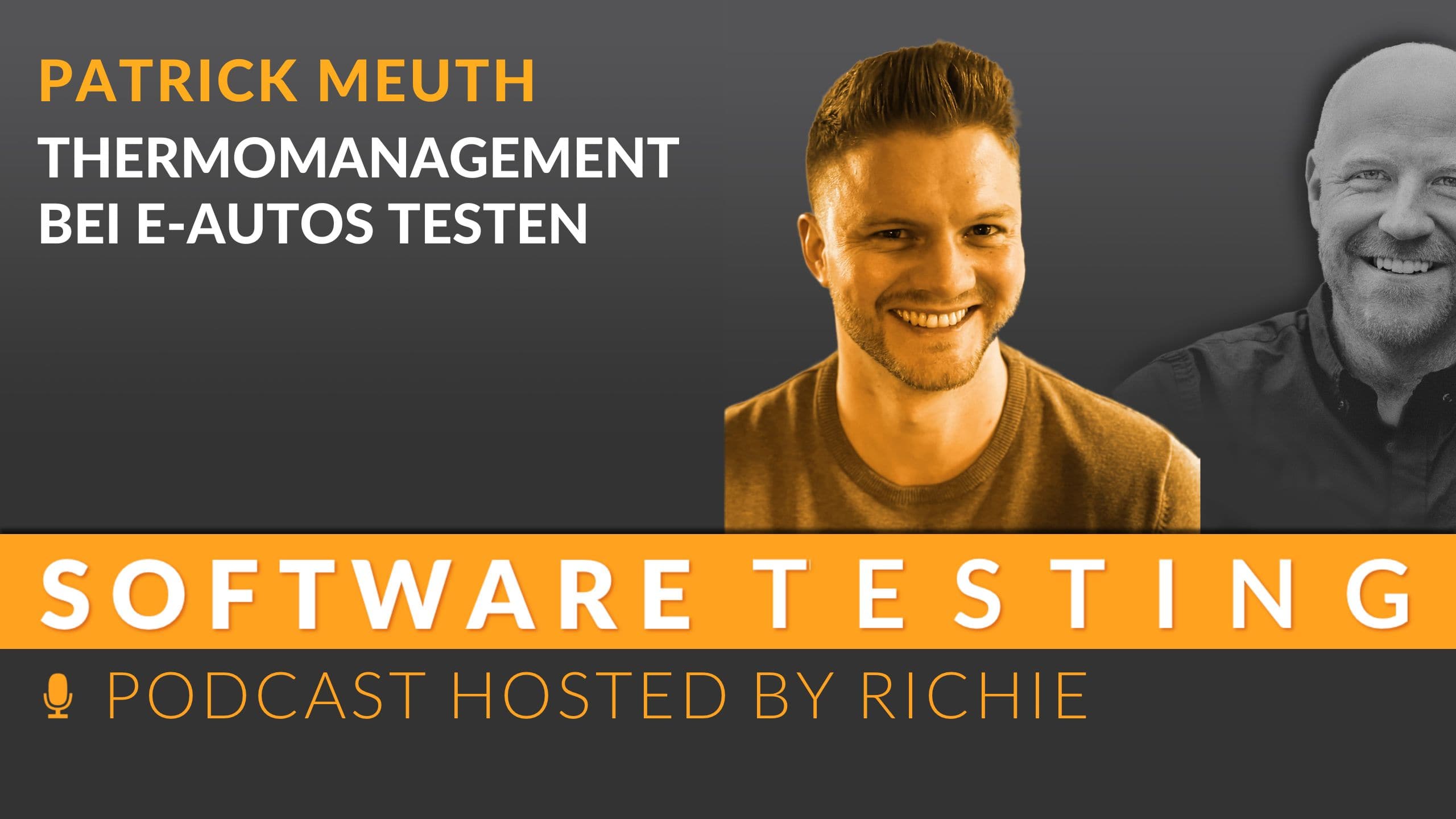 Cover zum Expertengespräch über 'Thermomanagement bei E-Autos testen' mit Patrick Meuth und Richard Seidl.