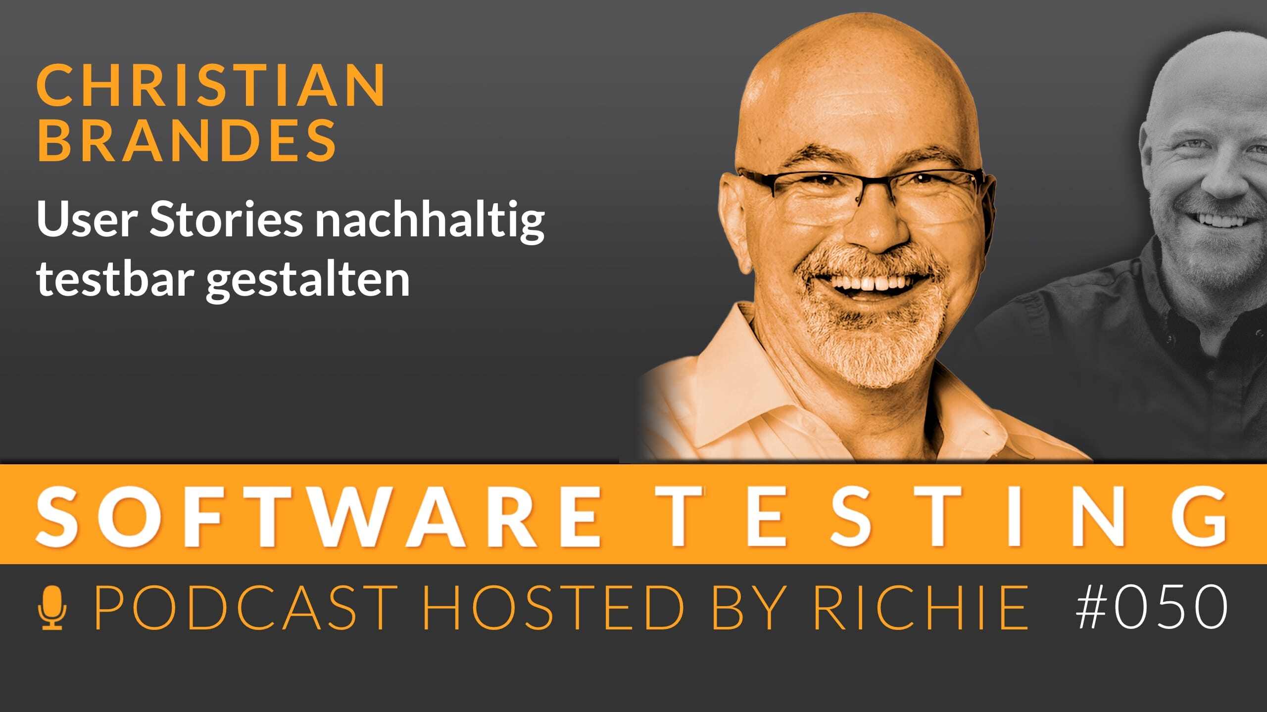 Cover zum Expertengespräch über 'User Stories testbar gestalten' mit Christian Brandes und Richard Seidl.