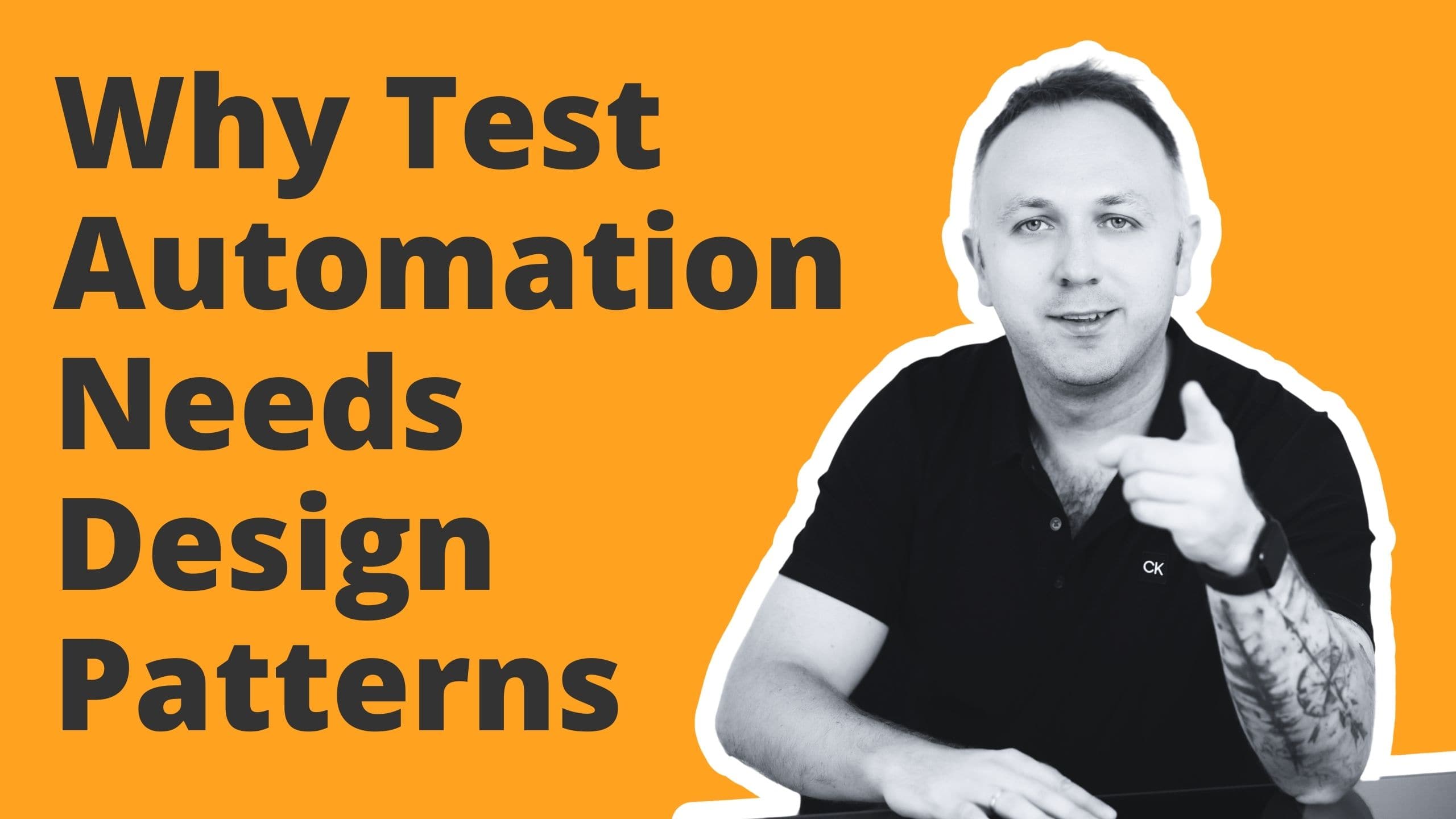 Cover zum Expertengespräch über 'Warum Testautomatisierung Design Patterns braucht' mit Kostiantyn Teltov und Richard Seidl.